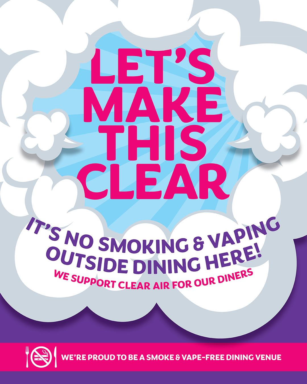 Smoke and Vape-Free Outside Dining